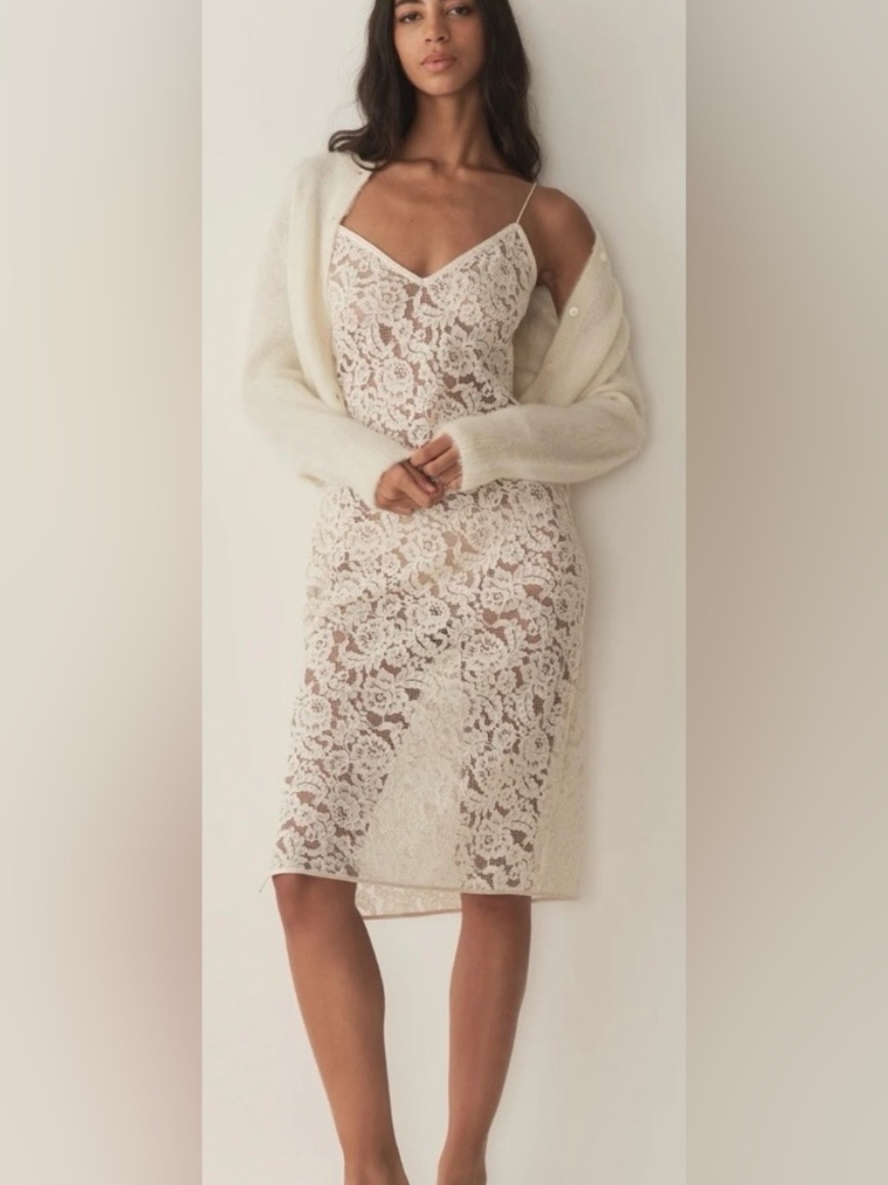 DÔEN lace Alissa Dress in Calla Lily. Size S. NWT
